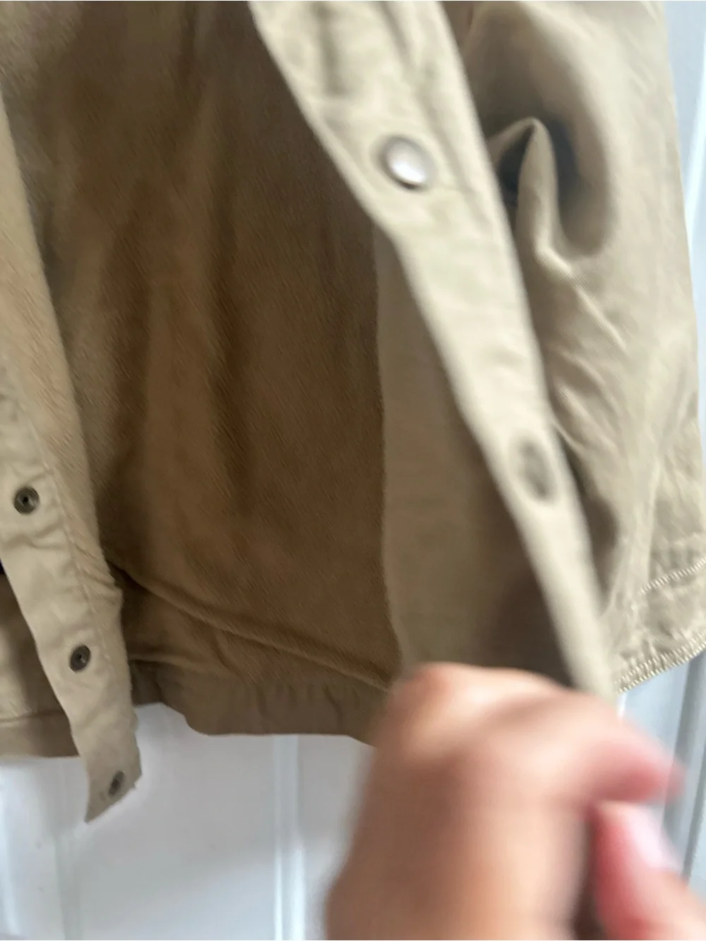 Gymboree Tan Khaki Canvas Jacket with Dark Brown Corduroy Trim Sz 4T-5T